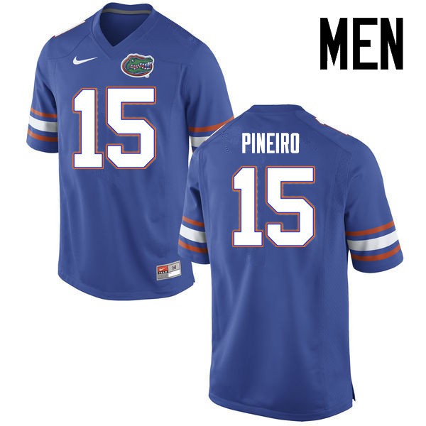 Florida Gators Men #15 Eddy Pineiro College Football Jerseys Blue
